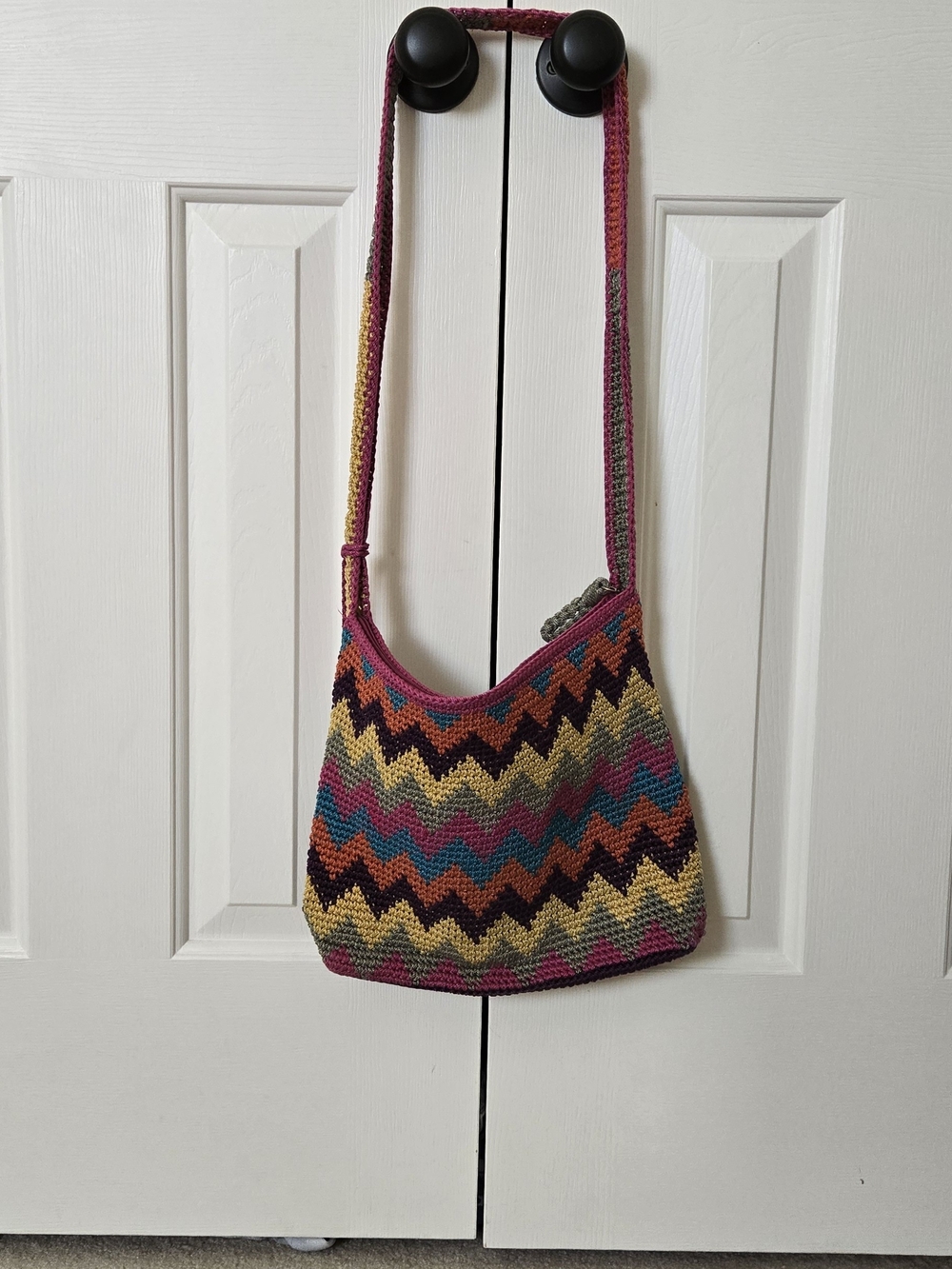 The Sak Multicolor Chevron Crochet Crossbody Bag